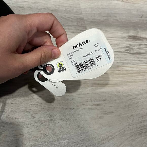 New Prana Kootenai Bucket Hat Black UPF 50+ 90s Outdoor Gorpcore Hiking Sun - Picture 2 of 4